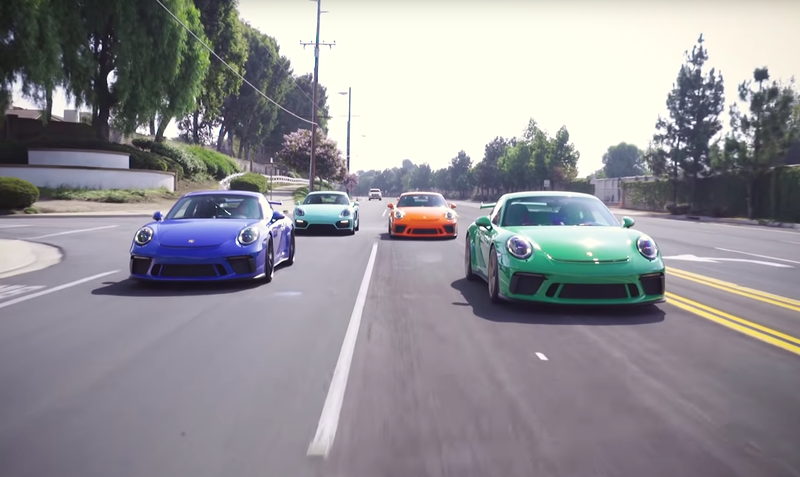 Illustration for article titled All the colors. THIS is how you do a dream Porsche garage.